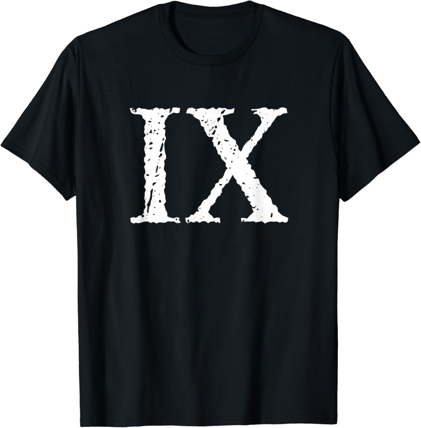 Roman Numeral 9 IX Nine TShirt Amazon.co.uk Fashion